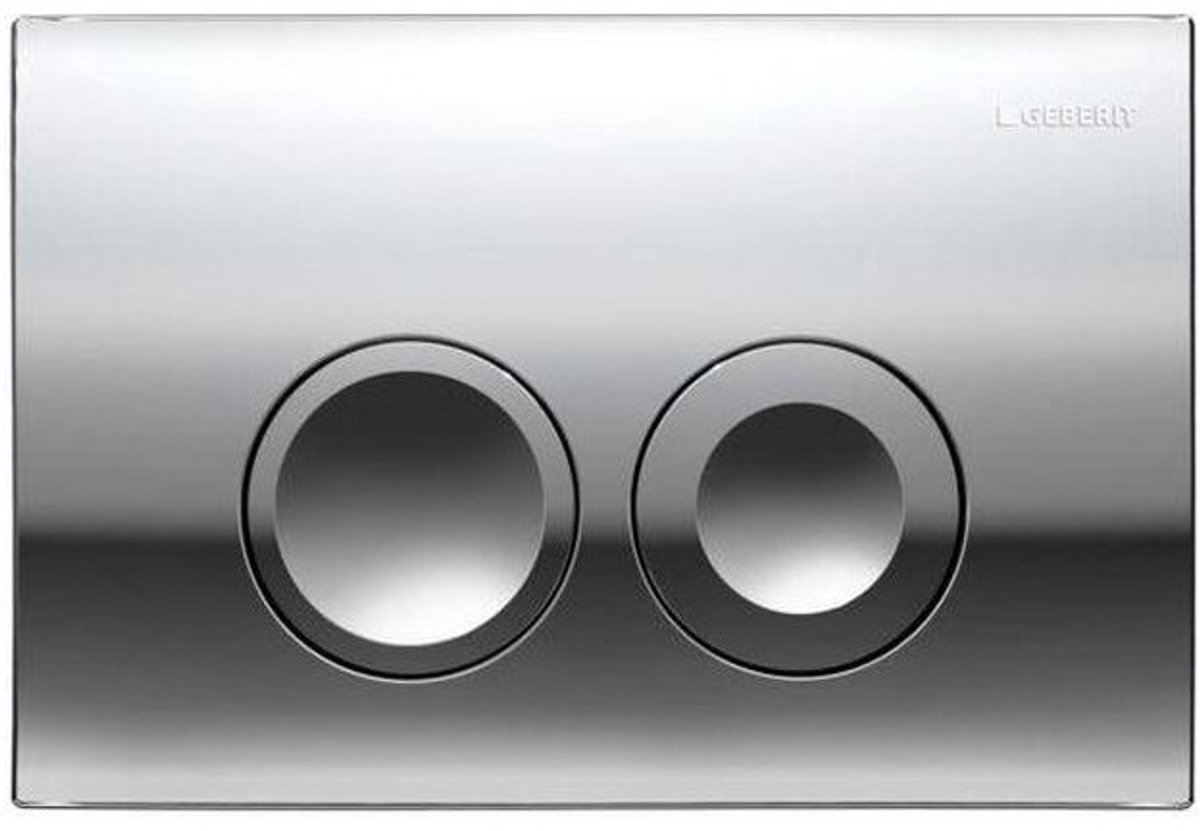 Geberit actuator plate delta21 for dual flush: bright chrome