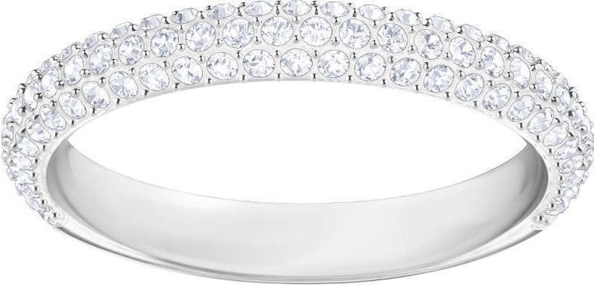 Swarovski Dextera Exquisite Mode Vielseitig Rhodinierter Ring Damenringe Silber 5402438 58 white