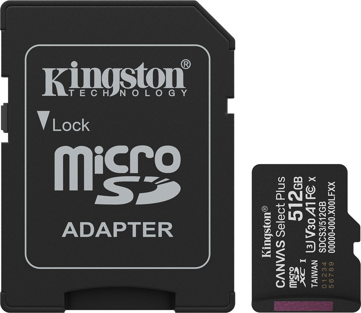 MEMORIA 512GB MICROSDXC CANVAS SELECT GEN3 + ADAPT