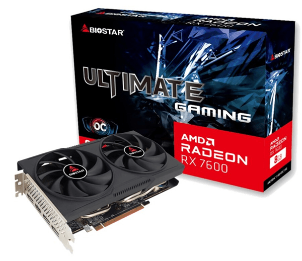 Tarjeta Gráfica BIOSTAR Radeon RX 7600 8GB GDDR6 Negro