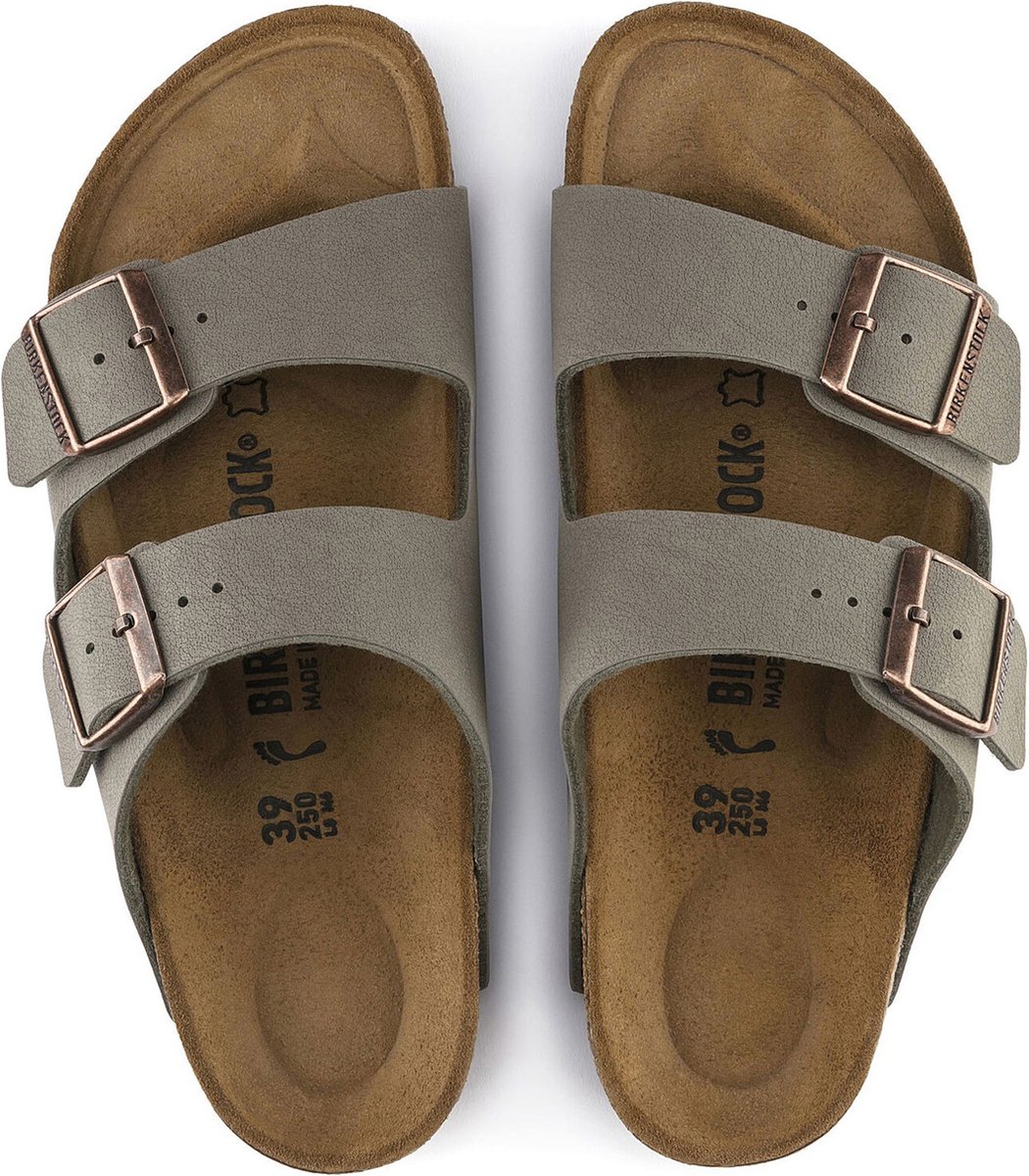 Birkenstock Arizona Narrow Birko-Flor Nubuck T. 38 Gris Unisexe