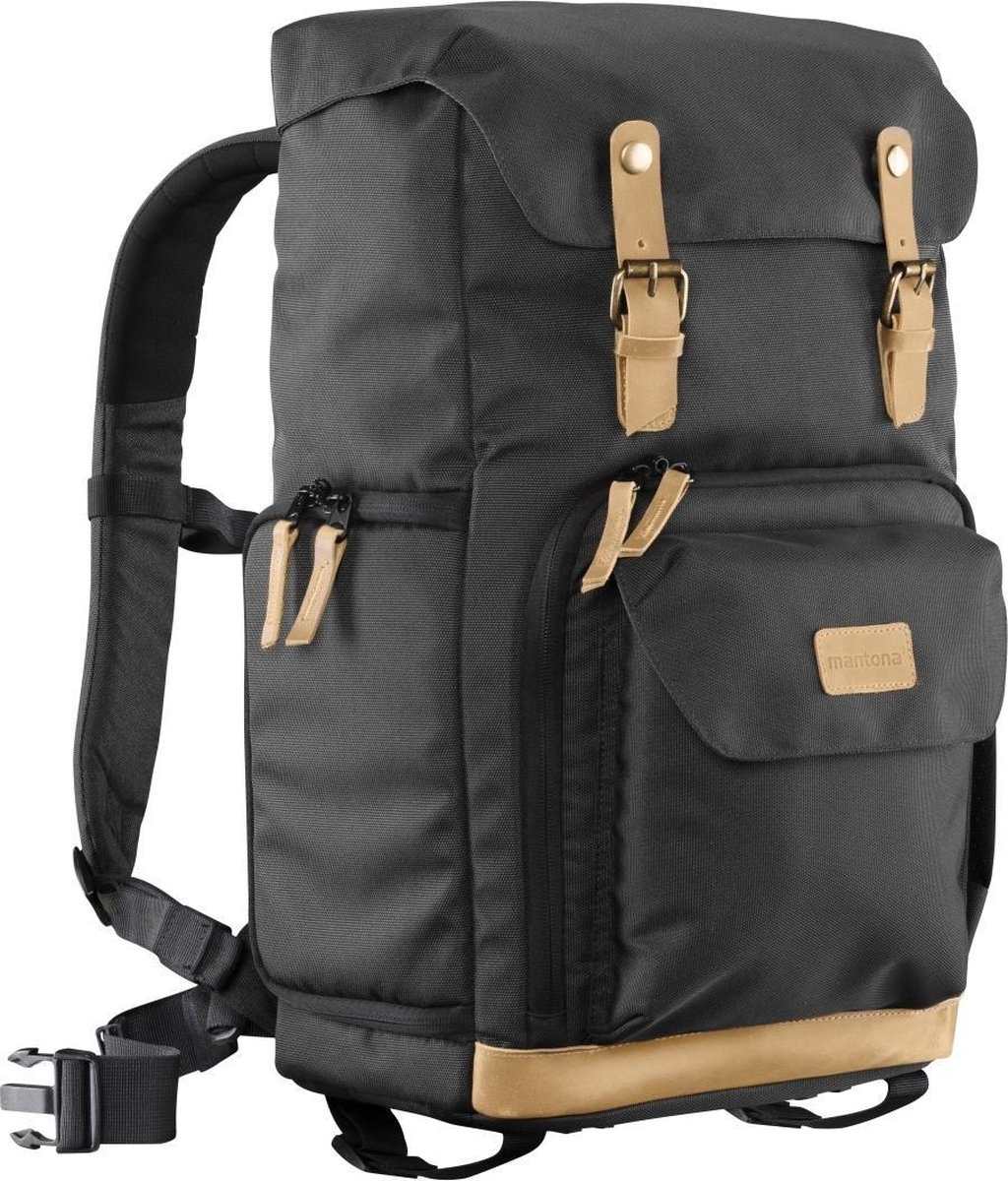 mantona Luis Photo Backpack Black Retro