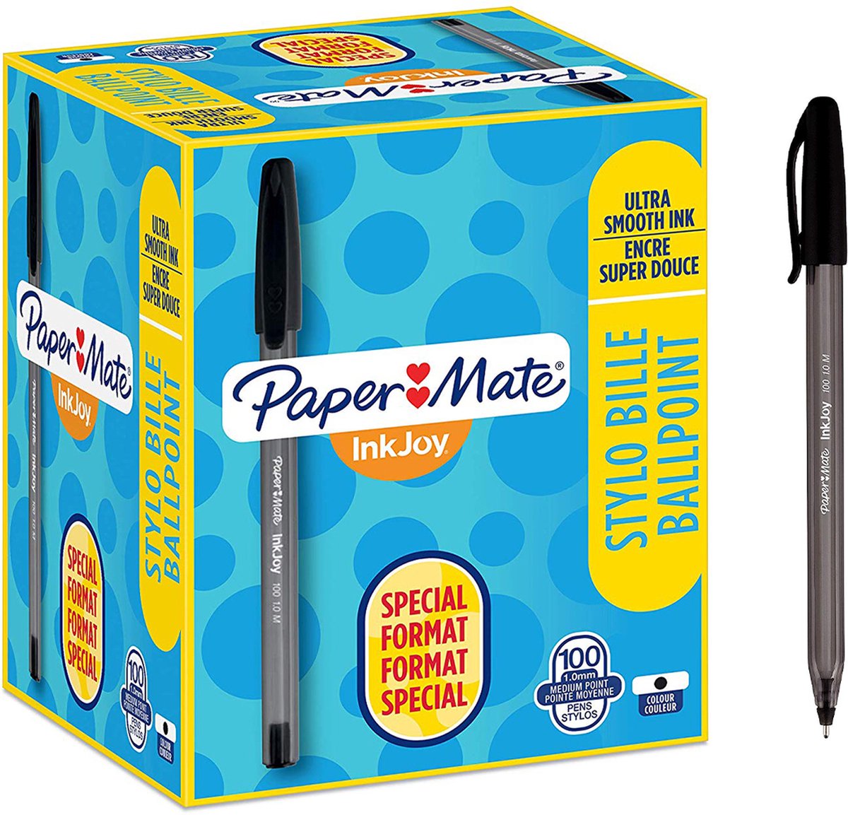 Papermate InkJoy 100 Kugelschreiber Schwarz Mittel 0.8 mm 100 Stück