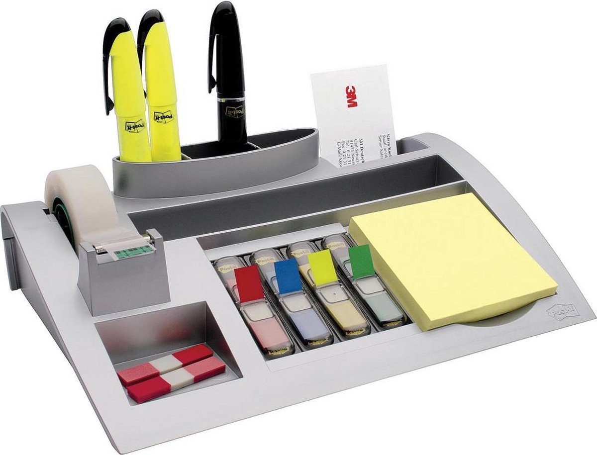 Post-it Schreibtisch Organizer C50 Kunststoff Silber 25,6 x 16,6 x 6,8 cm
