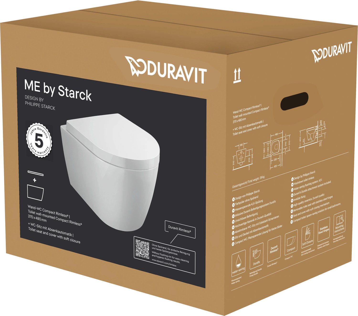 Duravit ME by Starck hængeskål sampak