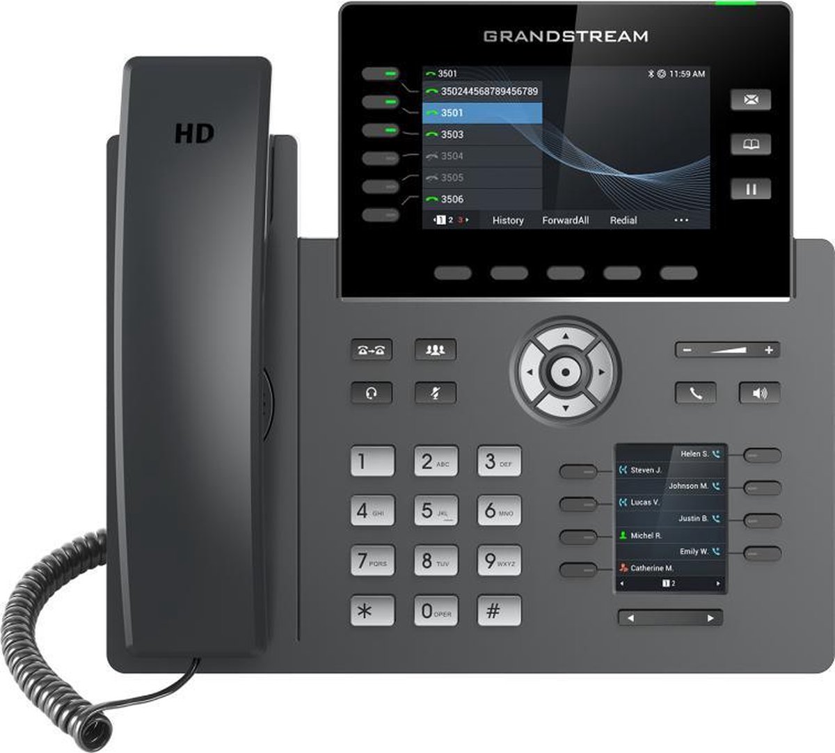 Grandstream GRP2616 - VoIP phone with caller ID/call waiting - 3-way call capability