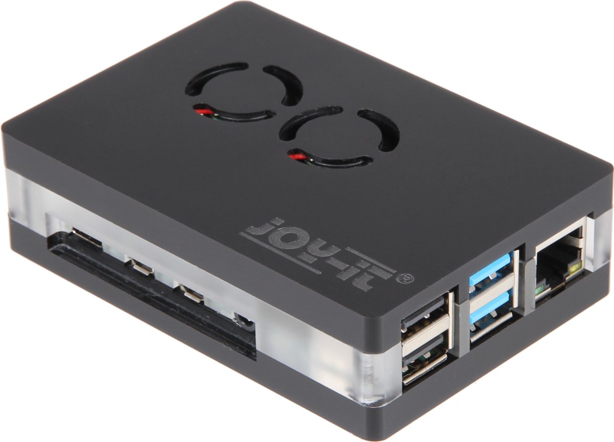 Joy-It Manetic Plastic Case With Dual Fan - Kabinet - Gennemsigtig