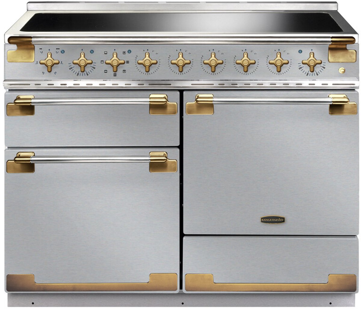 Rangemaster ELS110EISS/AB 135310 ELISE 110 Induction. ST/STEEL ANTIQUE BRASS GB'IE