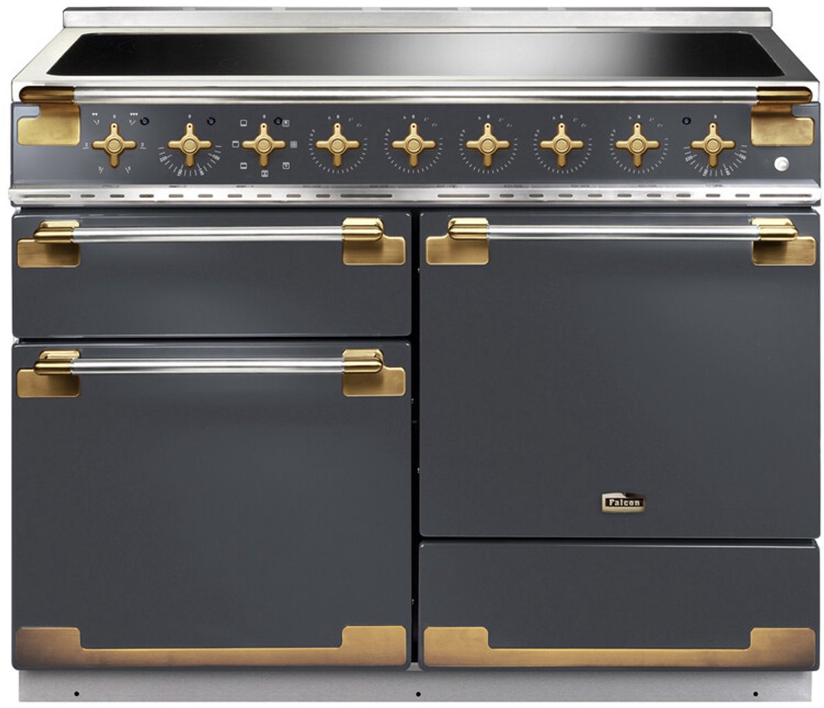 Rangemaster Els110eisl/Ab Elise 110Cm Induction Ccoker In Slate And Antique Brass