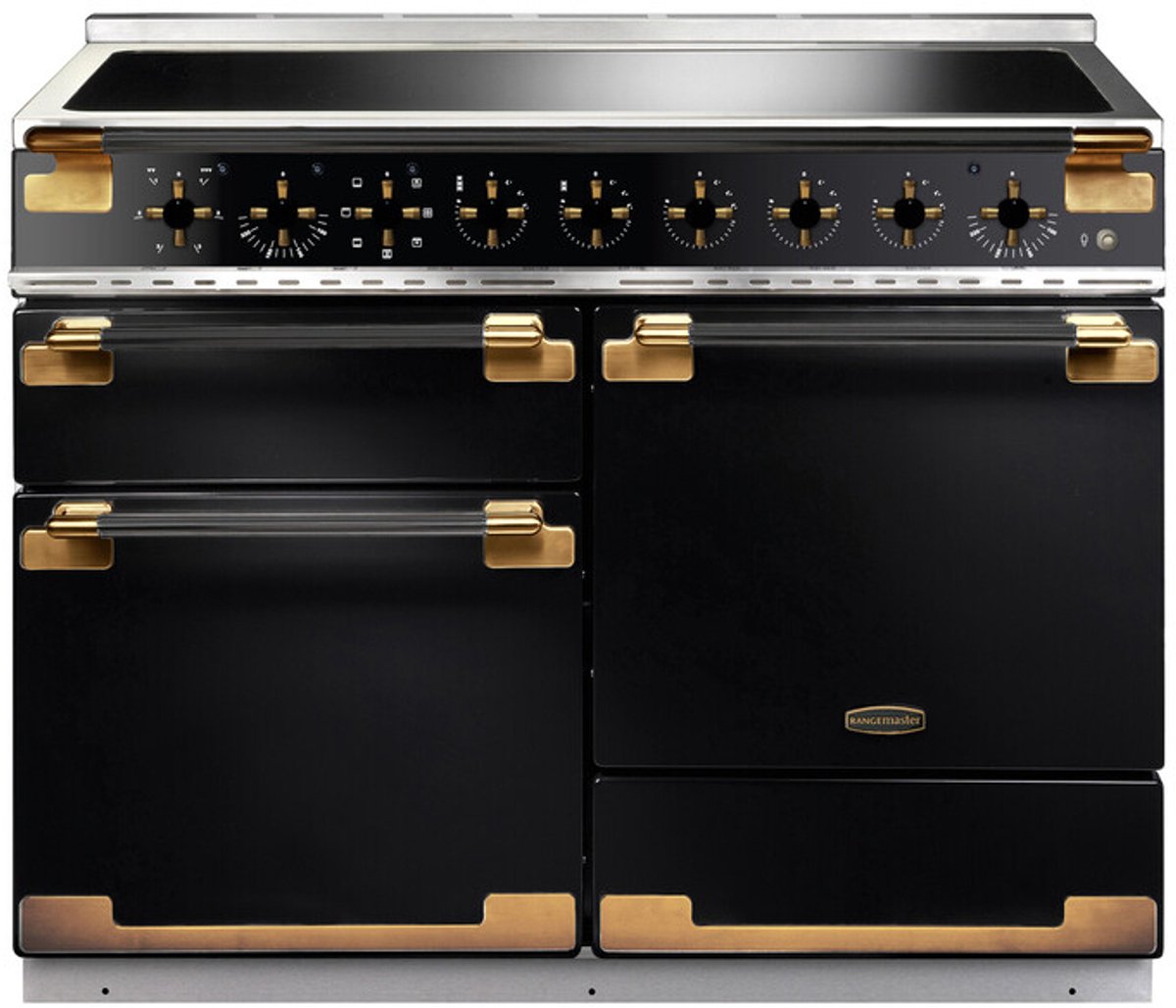 *EX-DISPLAY* Rangemaster ELS110EIGB/BE Black & Brass 110Cm Induction Top
