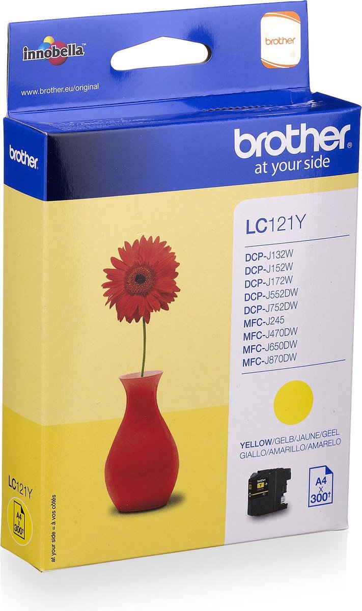 Brother Bläck Gul Lc121y - Dcp-j752dw