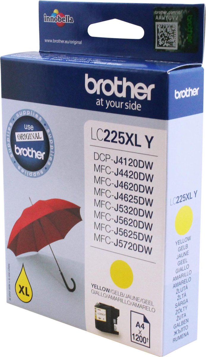 Brother Bläck Gul Lc225xly, 1,2k