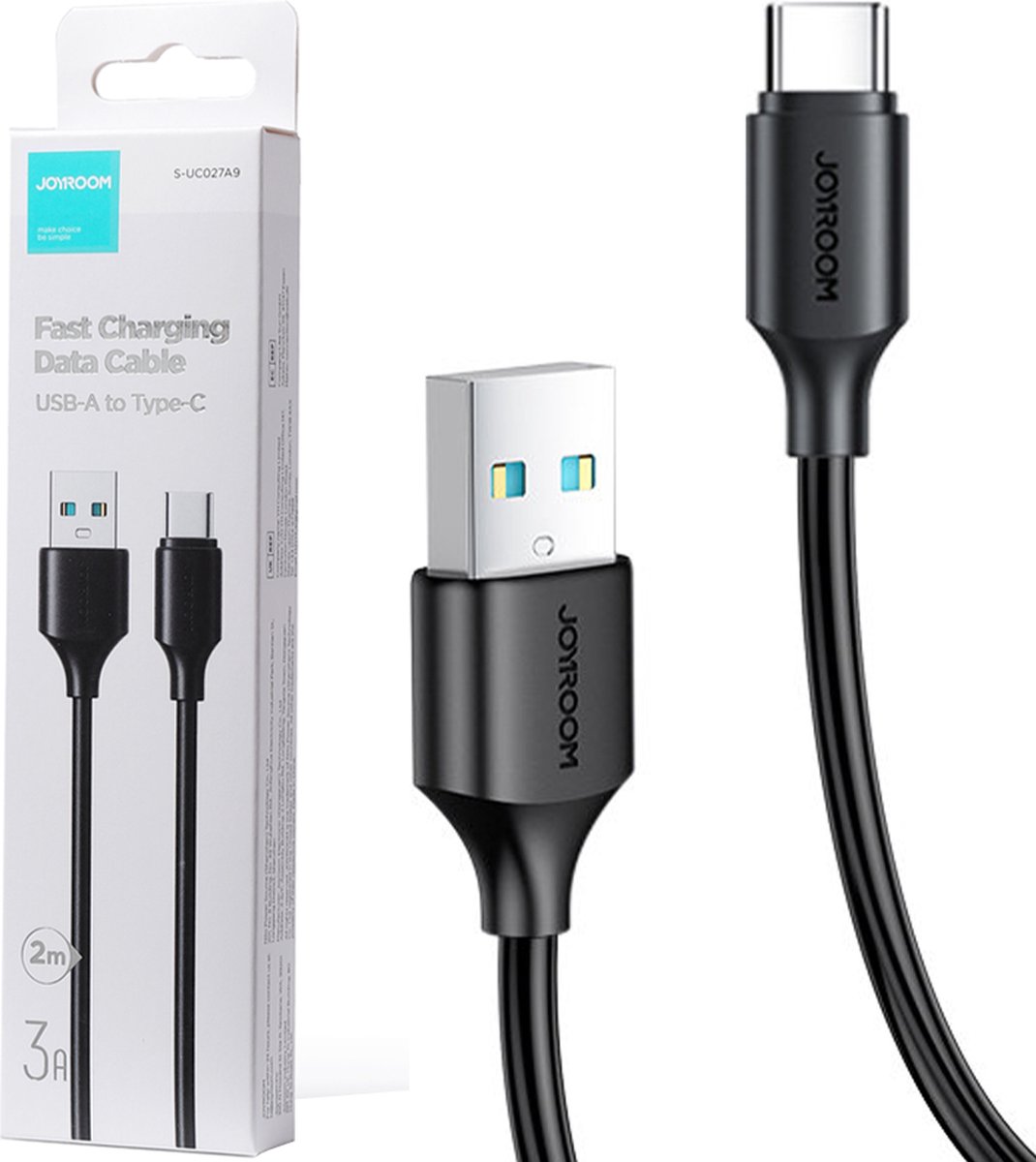 Joyroom Long-Lasting Series A9 USB-A / USB-C 3A cable 2m - black