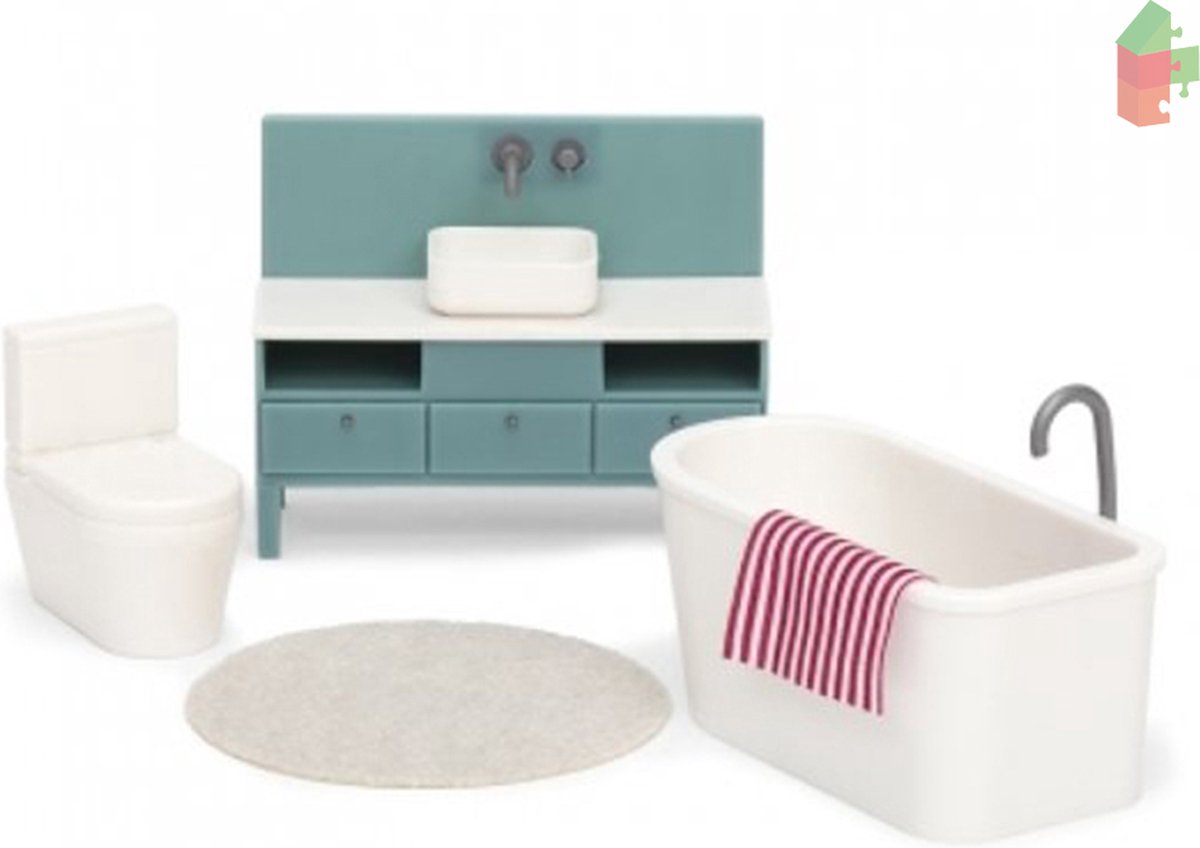 Lundby basic bathroom set
