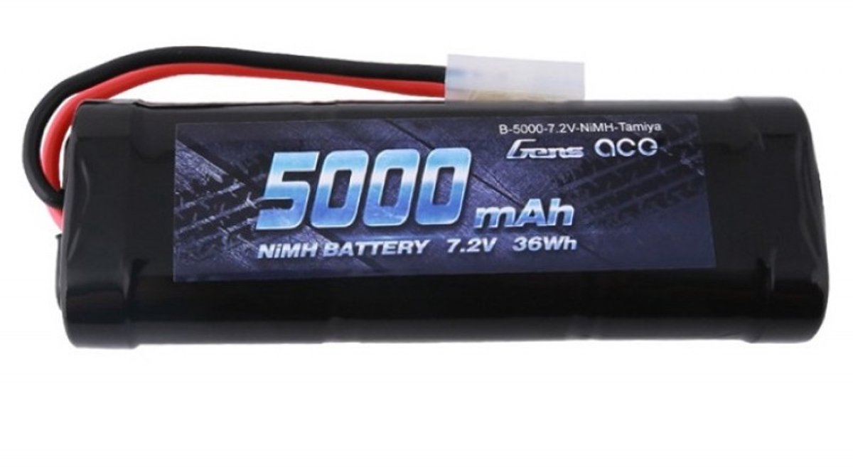 Gens ace &Tattu 5000 mAh 7.2 V NiMH Tamiya battery