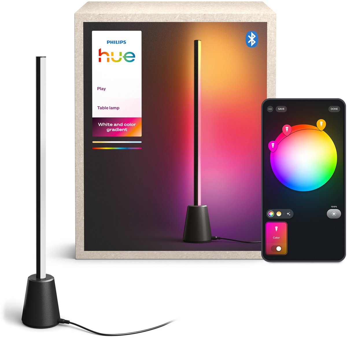 Philips Hue Play bordslampa svart