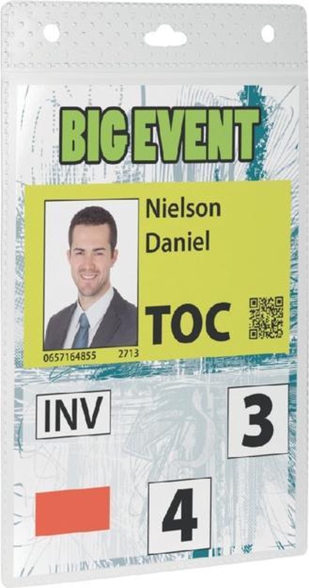 DURABLE name badge holder - for A6 - transparent (pack of 20)