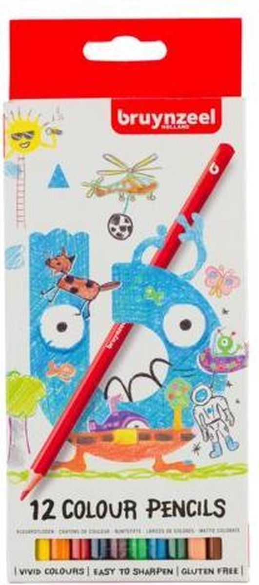 Bruynzeel Kids Colored Pencils 12 pcs.