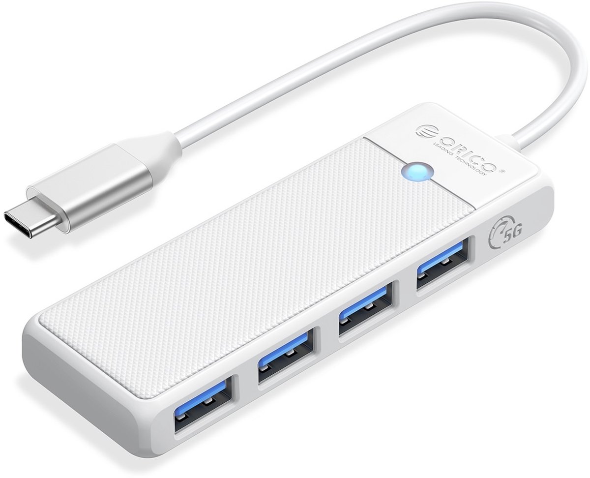 ORICO PAPW4A-C3 USB Hub 4-port 4x USB-A 3.0 0.15 m - white USB Hub - USB 3.0 - 4 porte - Vit