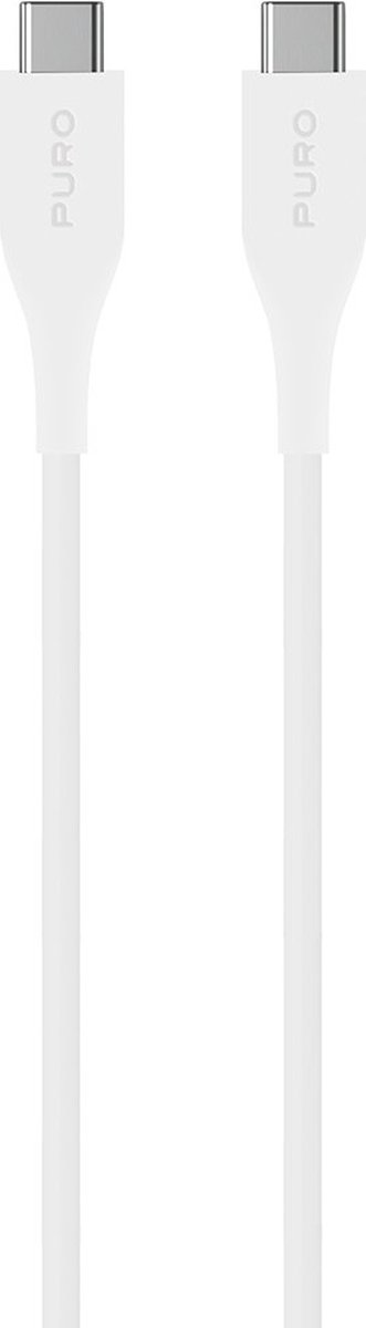 Puro Plain USB-C - USB-C 2A 1m Cable - White