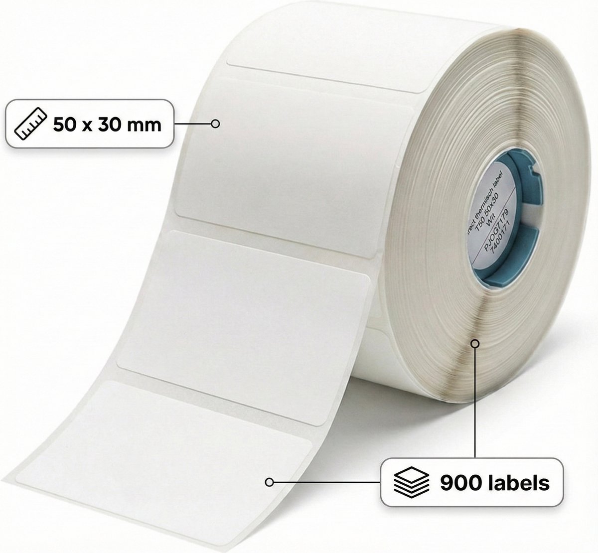 NIIMBOT Thermal Labels 50x30mm 900pcs - White