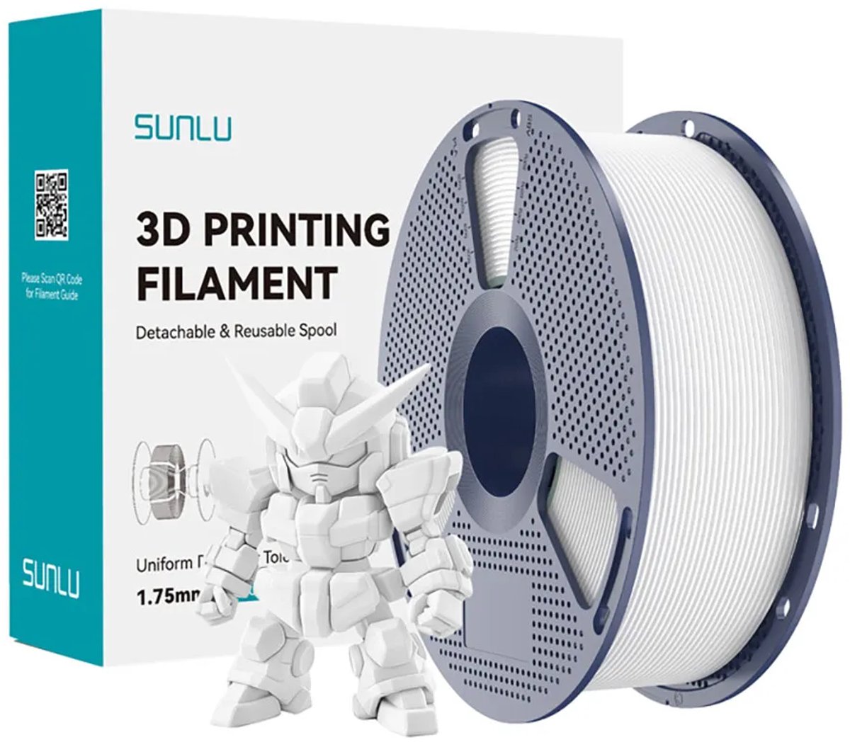 Sunlu PLA+ 2.0 Filament - White