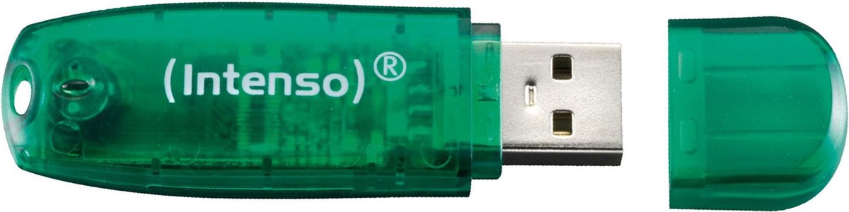 Intenso Rainbow Line USB Drive - Grön - 8GB - USB-minne