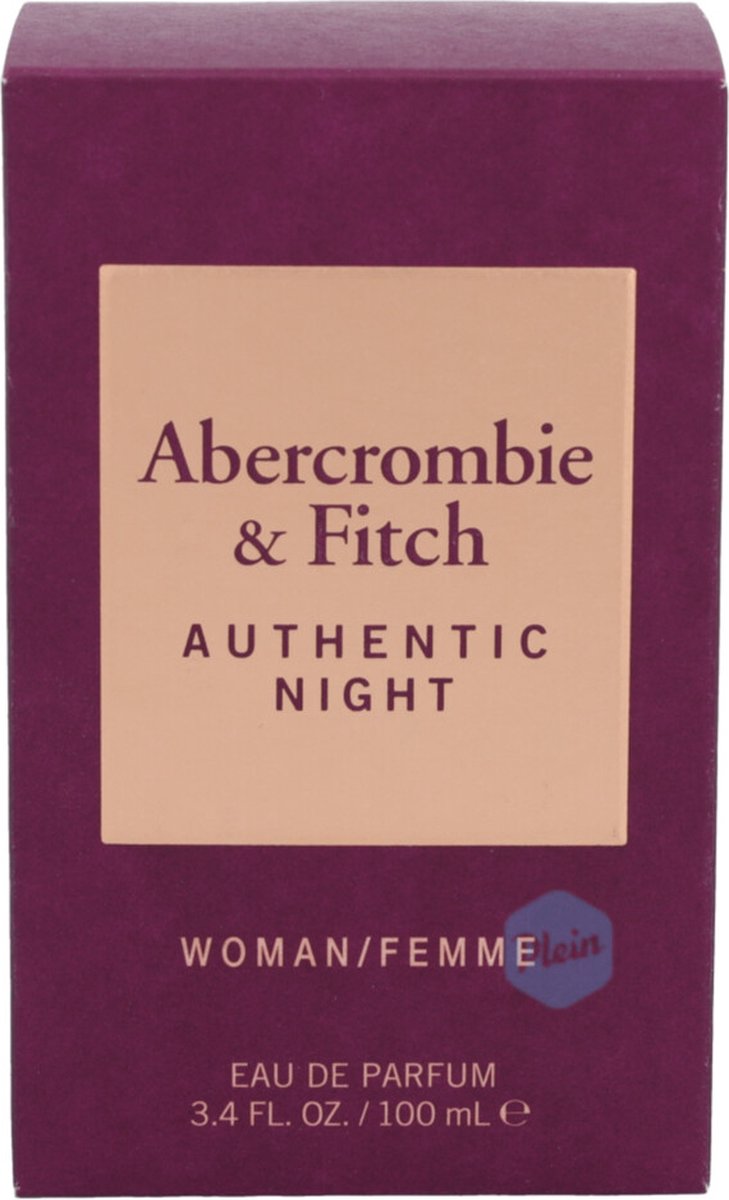 Perfume mujer abercrombie & fitch edp authentic night woman 100 ml