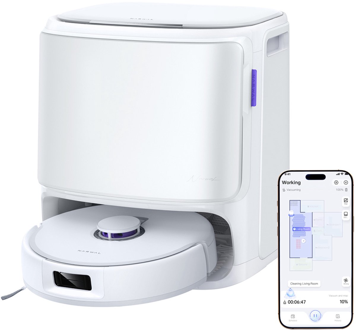 Narwal Robotstøvsuger Freo X10 Pro Sliver White