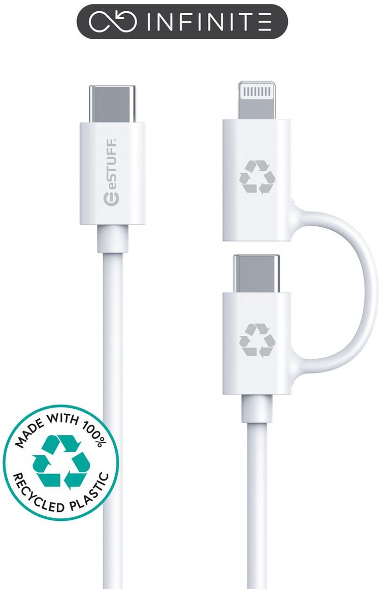eSTUFF INFINITE - USB-C cable kit - USB-C to Lightning USB-C - 1 m