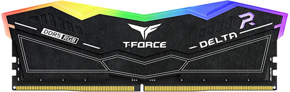 Team Group T-Force DELTAα RGB DDR5-6400 - 32GB - CL40 - Dual Channel (2 pcs) - Intel XMP - Sort med RGB