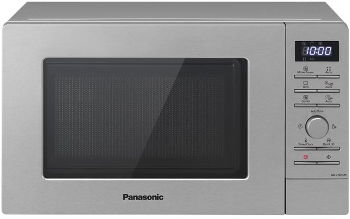Panasonic NN-J19KSMEPG microondas Encimera Microondas con grill 20 L 800 W Negro, Plata