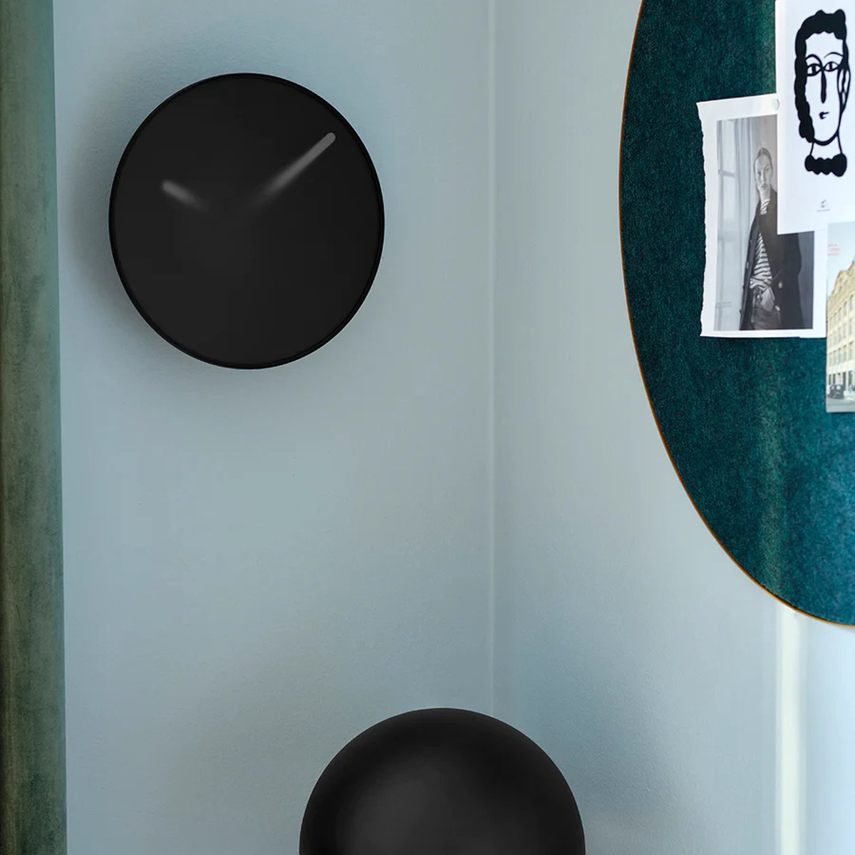 Gejst Orologio da parete Momentt Ø 30 cm Nero