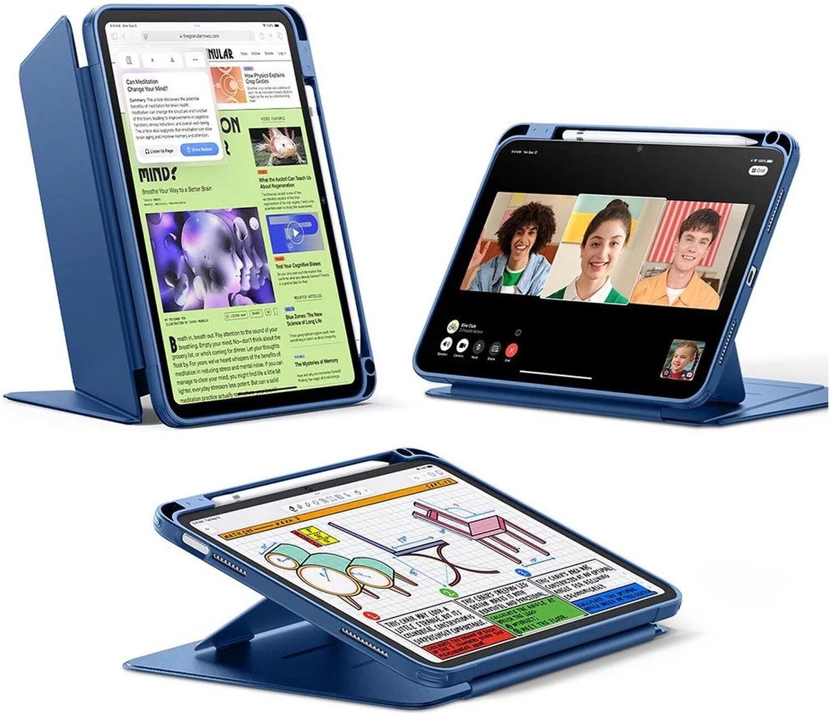 ESR Flip Hybrid Fodral till iPad A16 11" 2025/10.9" 2022 - Blå