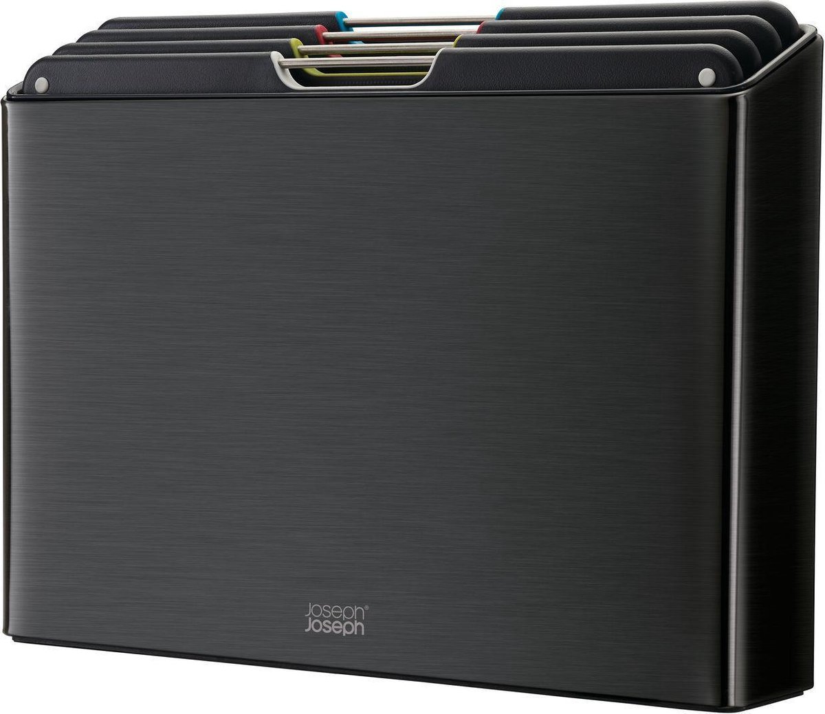 Joseph Joseph Tablas de cortar Folio steel 4 piezas Negro