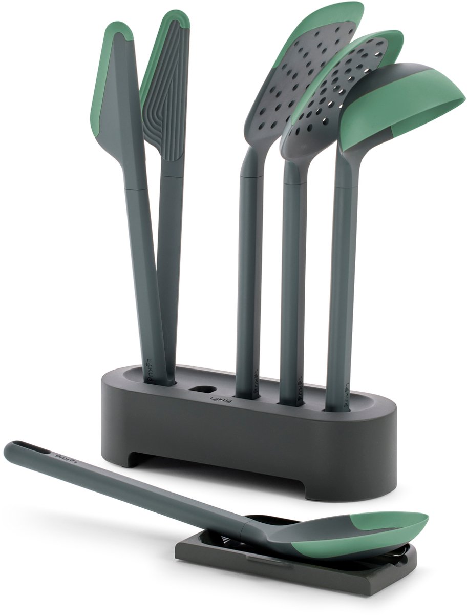 Lékué Set de 5 utensilios de cocina anti-rayaduras Lékué 5 piezas Verde
