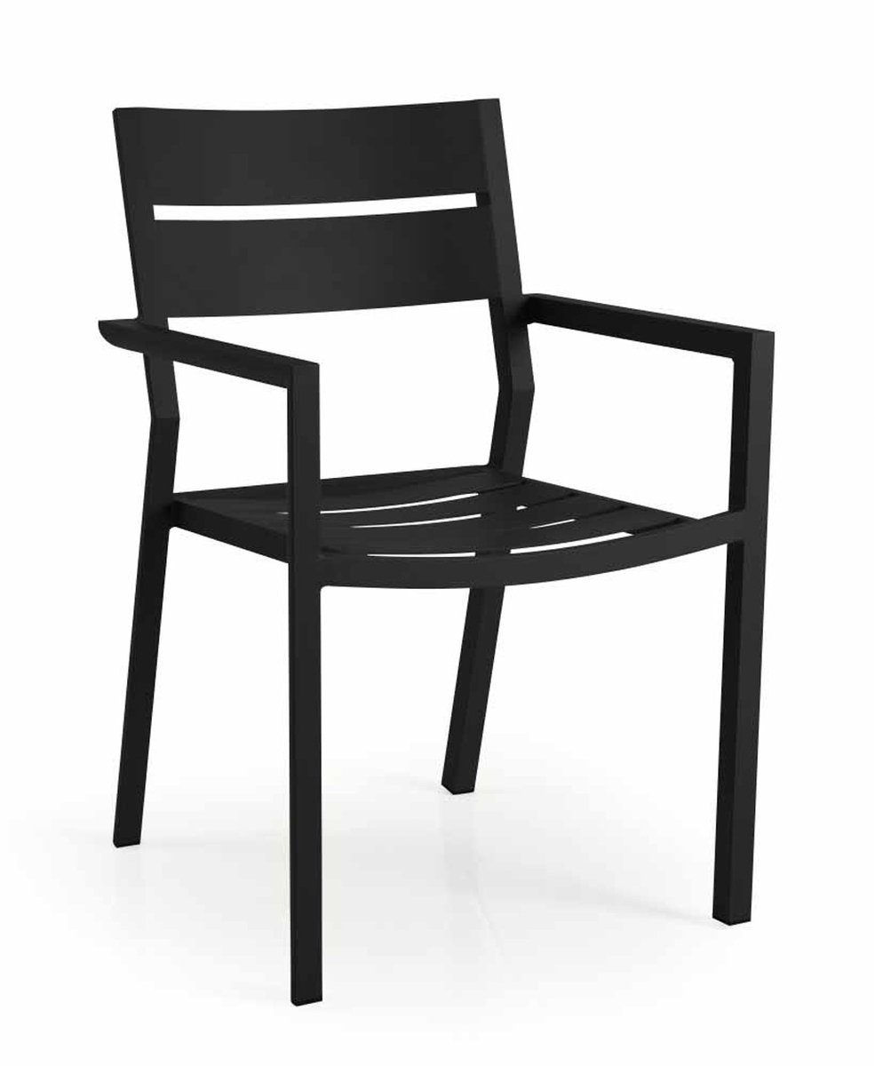 Brafab Sedia con braccioli Delia Nero