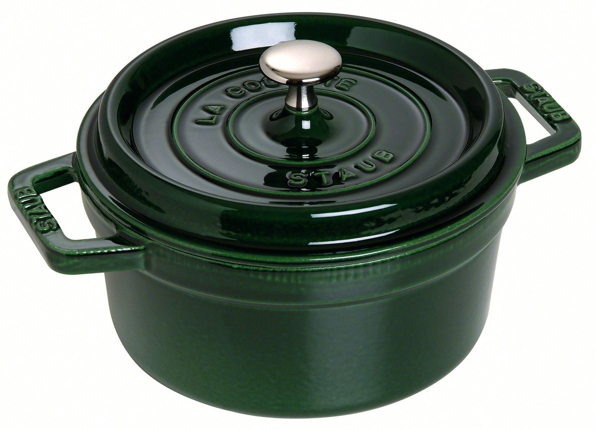 STAUB Cacerola de hierro fundido Staub La Cocotte redonda 2,6 L Verde albahaca