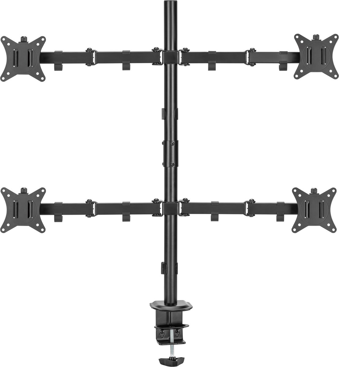 Deltaco mounting kit - for flat panel - quad tilt swivel rotate 9 kg - black
