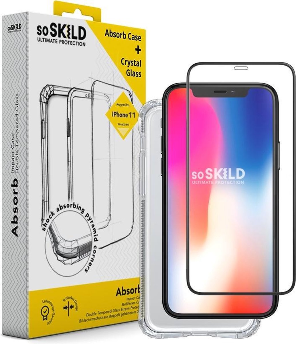 SoSkild Phone Case Absorb 2.0 Impact Case Bundle incl. Tempered Glas - iPhone 11 Pro Max