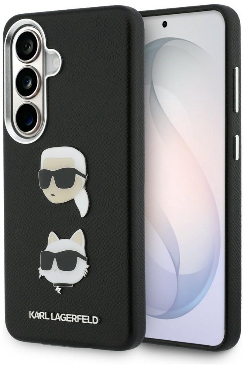 Karl Lagerfeld Saffiano Double Heads Metal Case for Samsung Galaxy S26 - Black