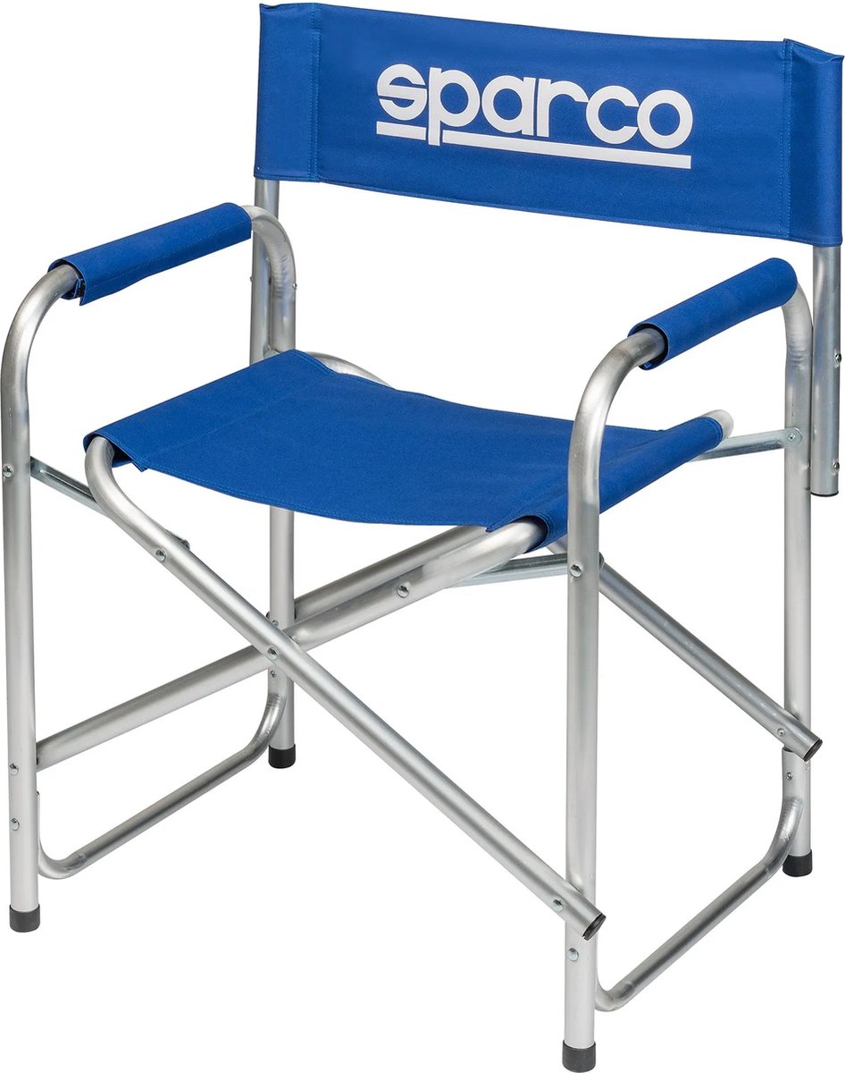 Sparco Folding Alloy Paddock Chair - Blue, Blue