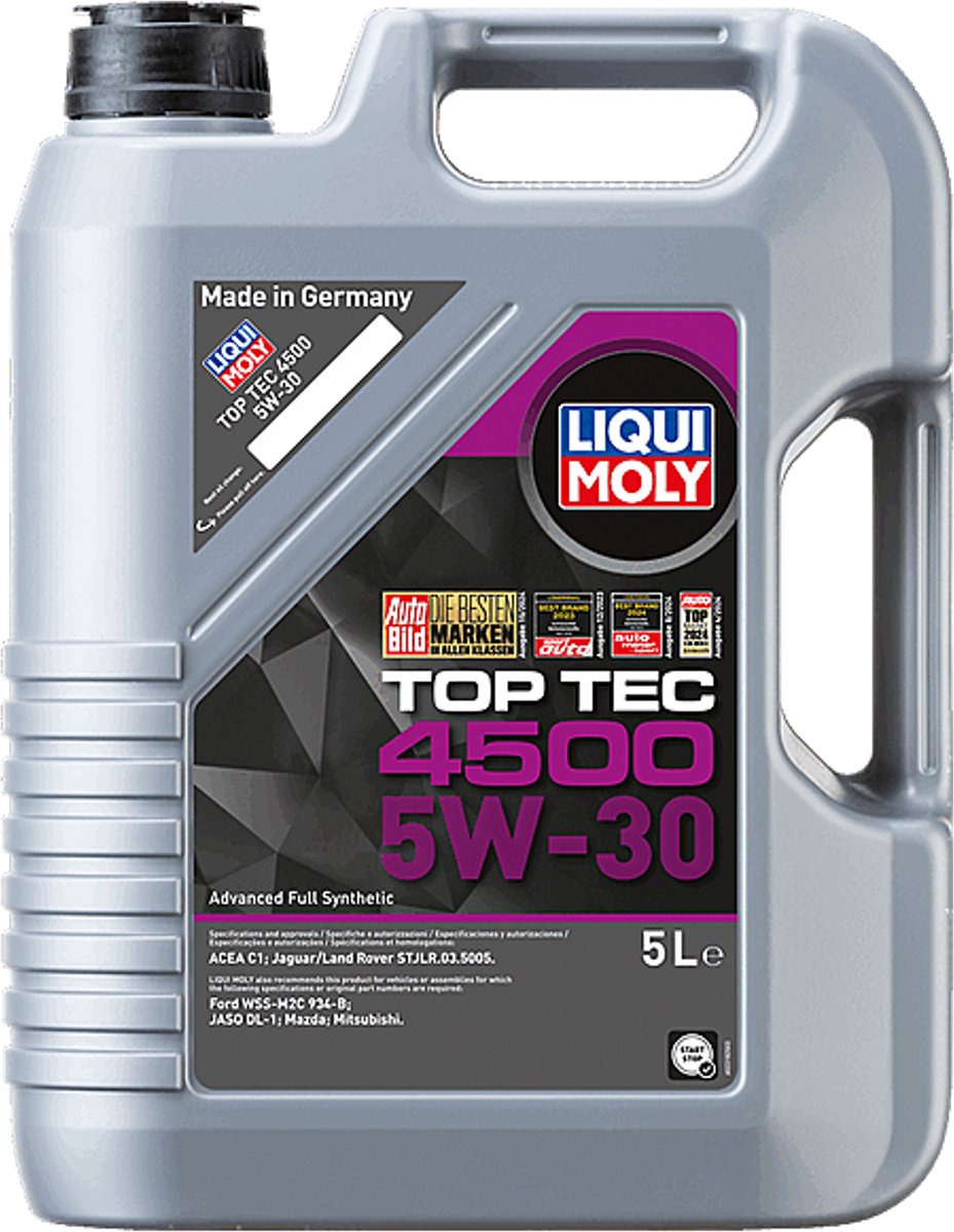 Liqui Moly Top Tec 4500 5W30 Synthetic Technology Engine Oil - 5 Litre