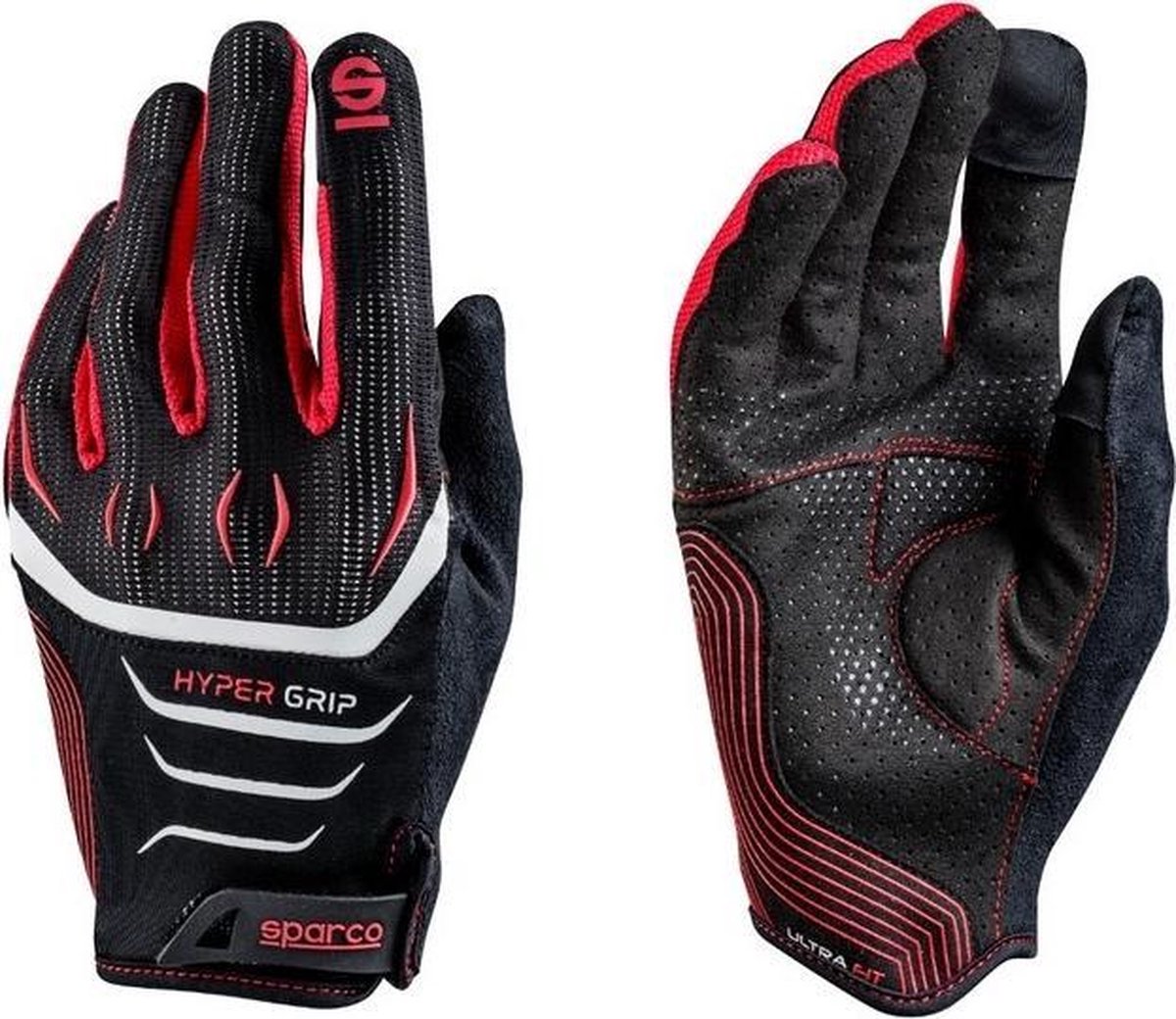 Sparco Hypergrip Gaming Gloves, Black/red
