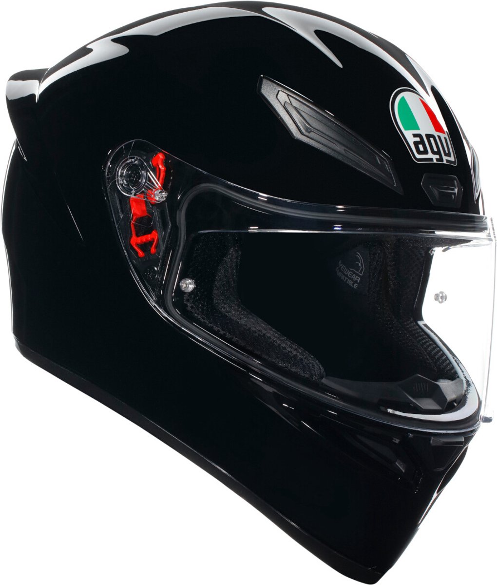 AGV K1-S Plain Motorcycle Helmet - Black - Large (60cm), Black