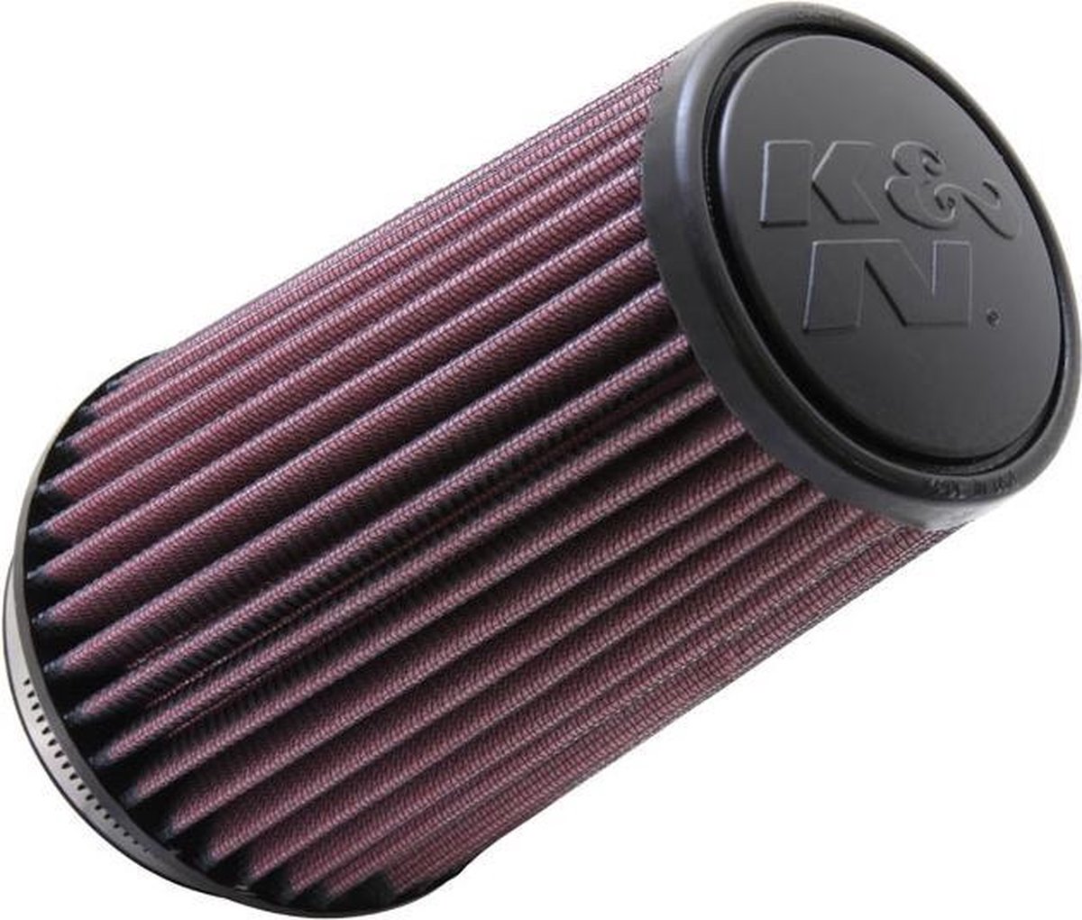 K&N Filters Universal Round Tapered Air Filter - 89mm Neck ID 89-117 x 178mm - Rubber End Cap
