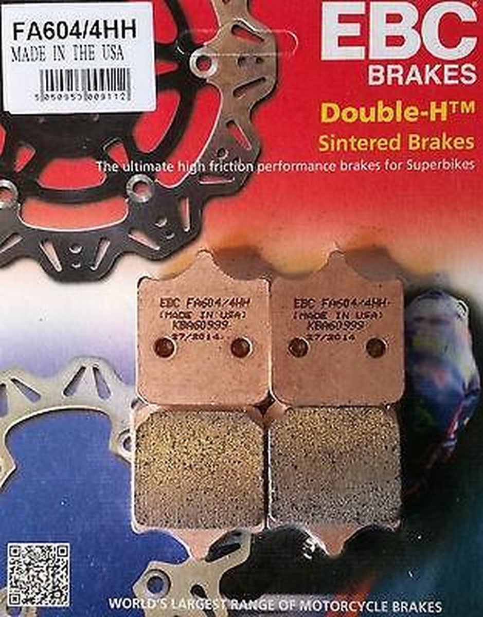 EBC Brakes Double-H Series Sintered Motorcycle Brake Pads