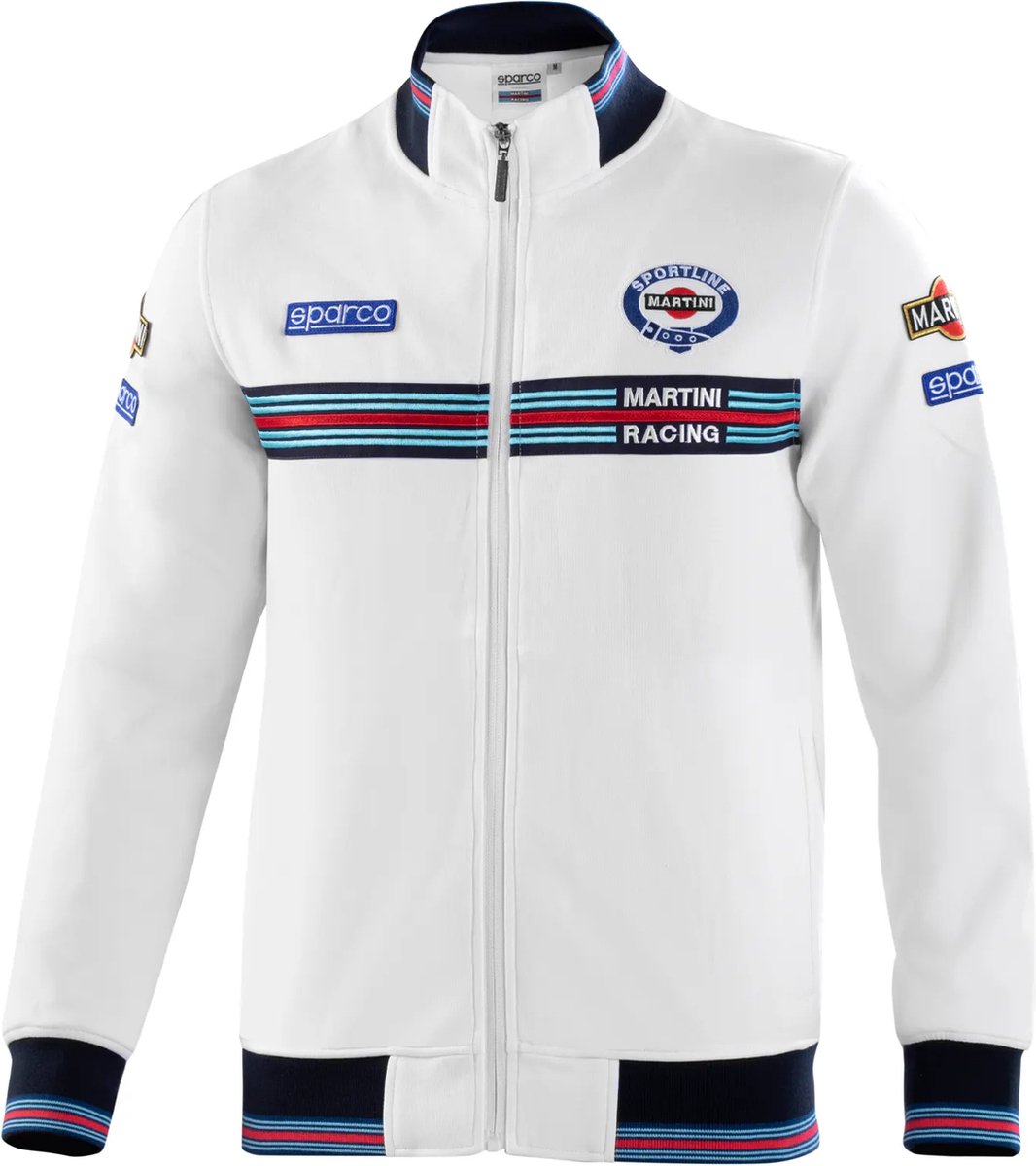 Sparco Martini Racing Full Zip Sweatshirt - Colour: White, Size: L