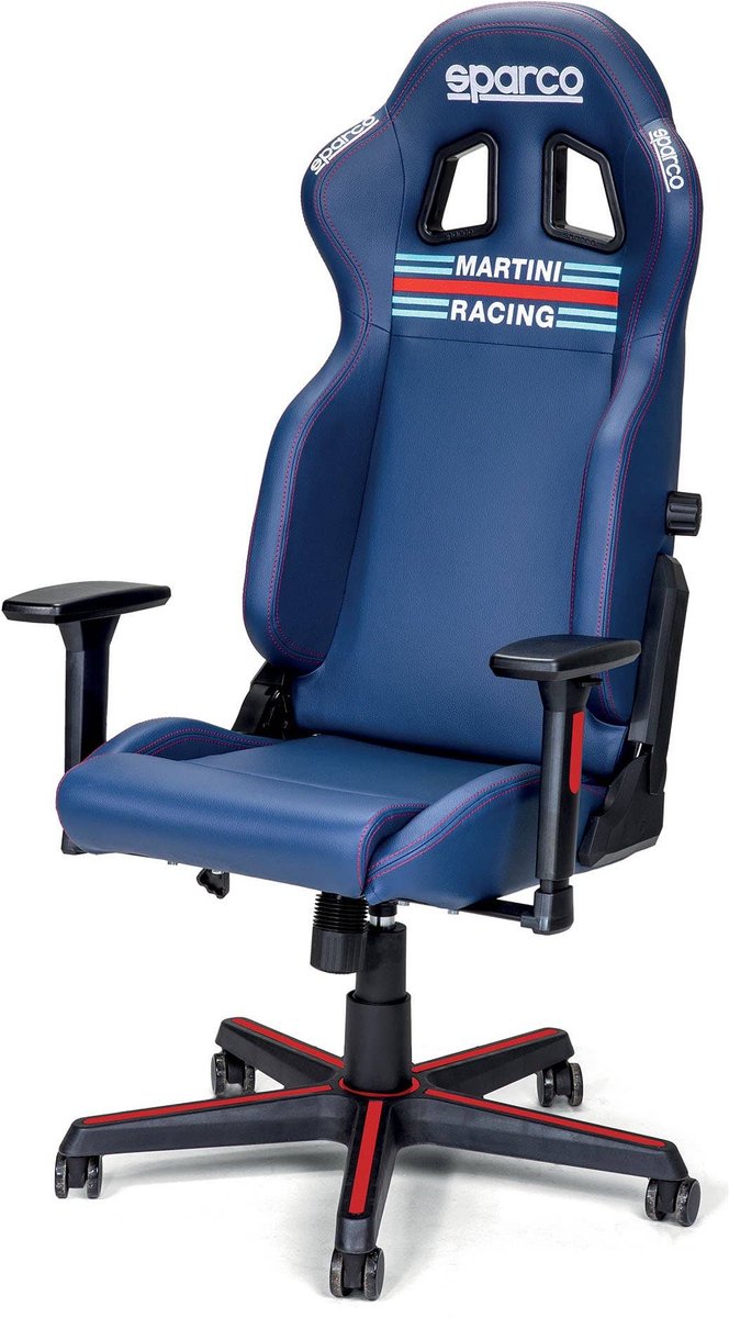 Sparco Icon Martini Racing Gaming Chair - Blue, Blue