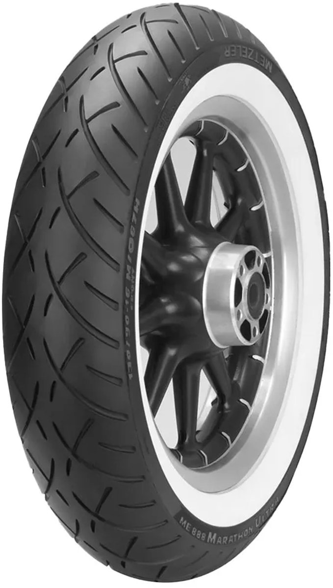 Metzeler ME 888 Marathon Ultra Whitewall Motorcycle Tyre - 130/90-16 (65H) TL - Front